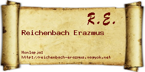 Reichenbach Erazmus névjegykártya